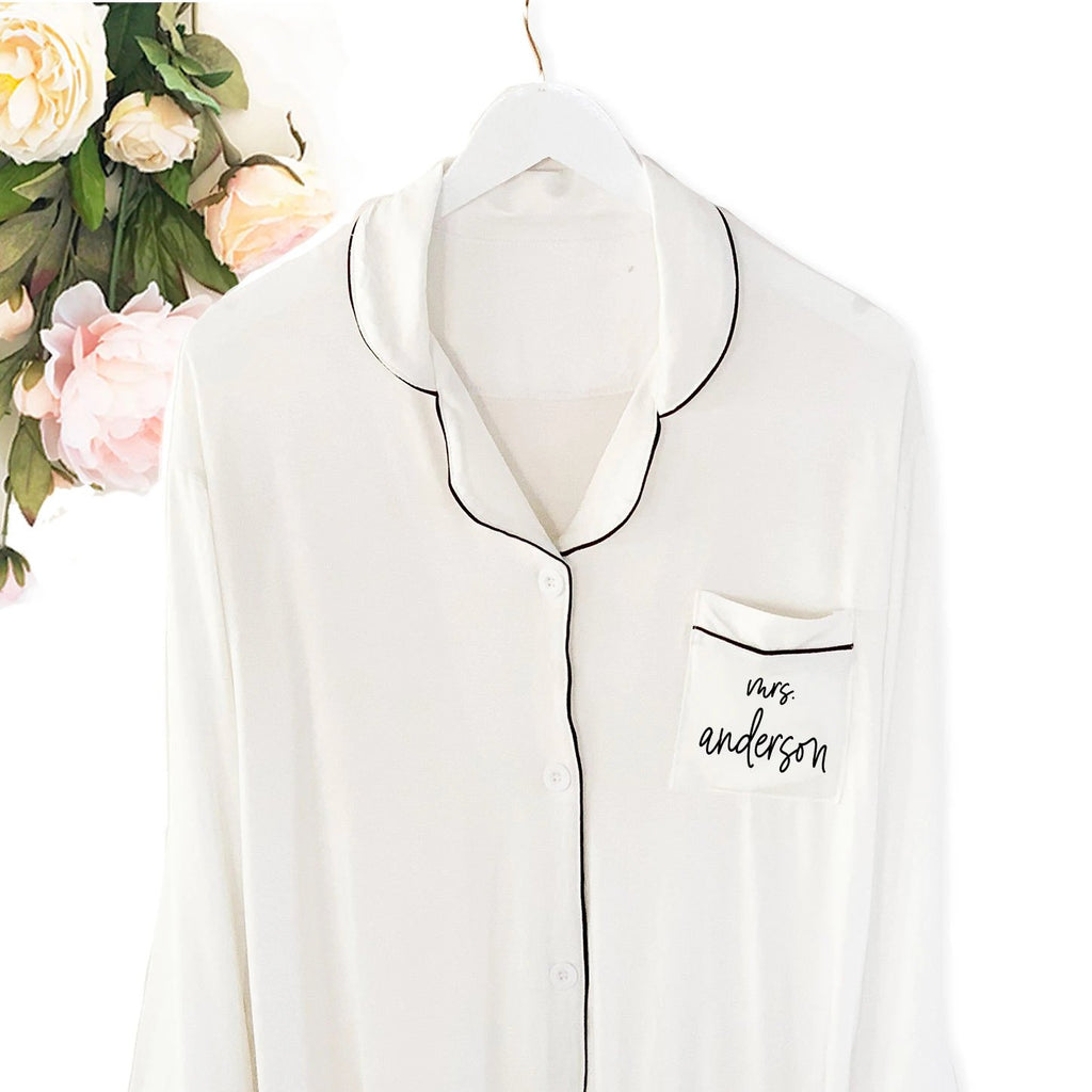 Personalized Bridesmaid Sleep Shirt - Lucky Maiden