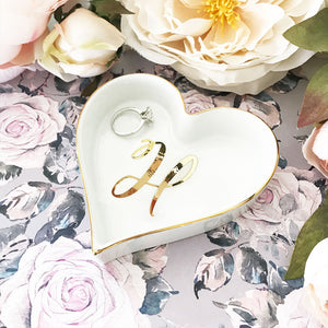 Heart Shaped Ring Dish Holder - Lucky Maiden