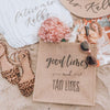 Good Times and Tan Lines Burlap Tote Bag - Lucky Maiden