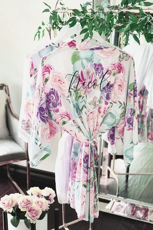 Floral Robes for Bridesmaids - Lucky Maiden