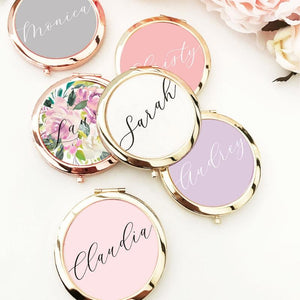 Personalized Compact Mirror with Gift Box - Lucky Maiden