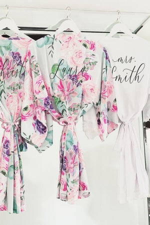 Floral Robes for Bridesmaids - Lucky Maiden