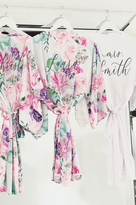 Floral Robes for Bridesmaids - Lucky Maiden