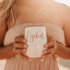 White Personalized Tumbler - Lucky Maiden