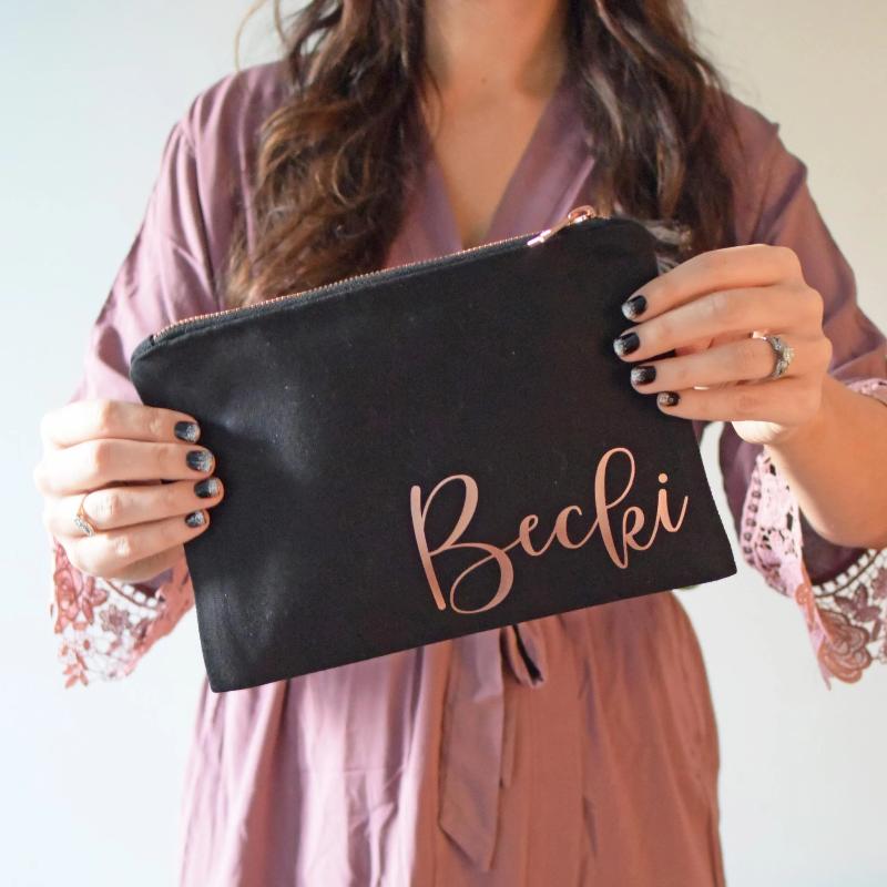 Personalized Canvas Makeup Bag - Lucky Maiden