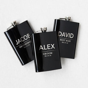 Personalized Groomsmen Flask - Lucky Maiden