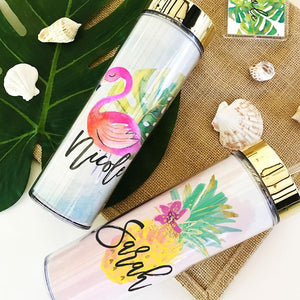 Tropical Beach Tumbler with Straw - Lucky Maiden