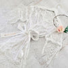 Bridal Robe with Lace - Lucky Maiden - Lucky Maiden